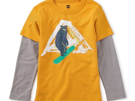 Boarder Bear Layered Graphic Tee For Cheap