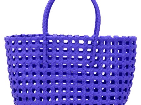 Small Purple Woven Tote Hot on Sale