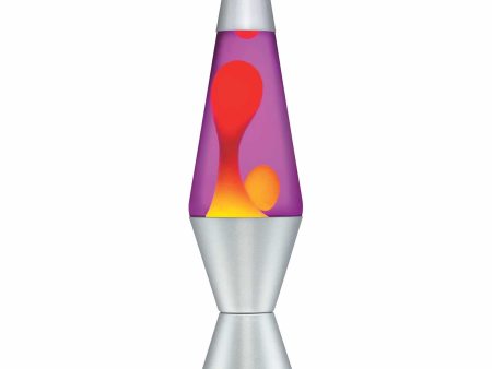 Lava Lamp-Yellow Purple Silver-14.5  Hot on Sale