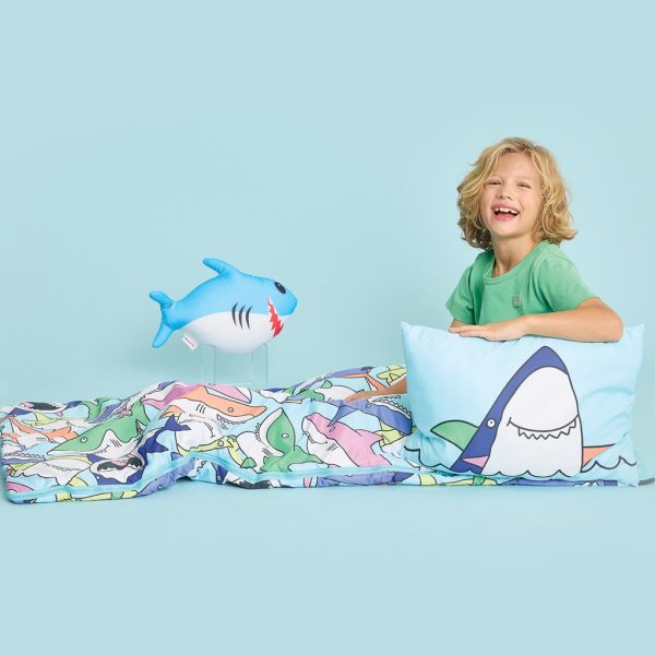 Shark Frenzy Sleeping Bag and Pillow Set Supply