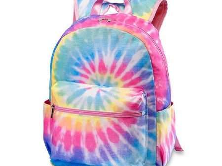 Tie Dye Pastel Delight Canvas Backpack on Sale