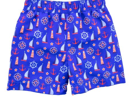 Nautical Print Swim Trunk Fashion