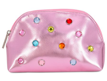 Pink Candy Gem Oval Cosmetic Bag For Cheap