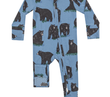 Black Bears 2 Way Zipper Romper For Discount