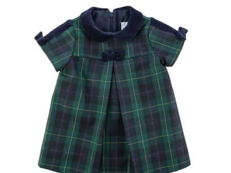 Plaid Dress with Pleat and Bows Online Hot Sale