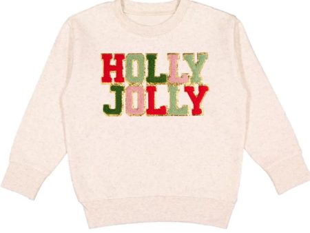 Holly Jolly Patch Christmas Sweatshirt For Cheap