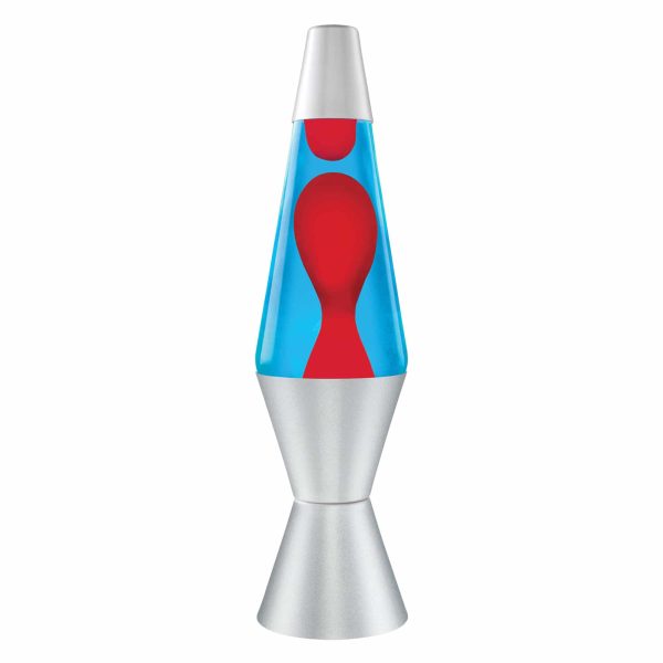 Lava Lamp-Red Blue Silver-14.5  For Discount