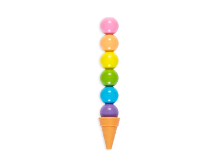 Rainbow Scoops Vanilla Scented Stacking Erasable Crayons on Sale