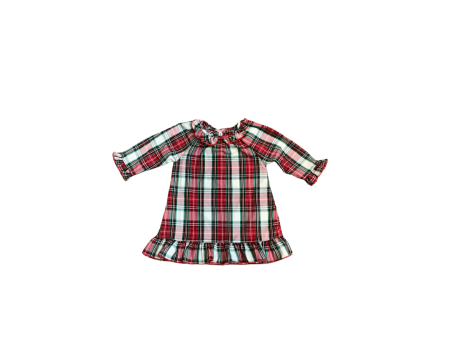 Plaid Gown with Ruffle Detail For Sale