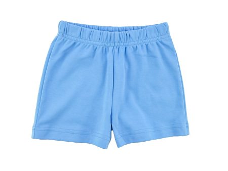 Blue Knit Pull-On Shorts on Sale