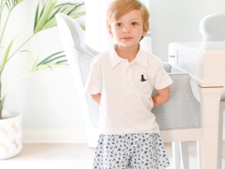 White Polo Navy Puppy Online