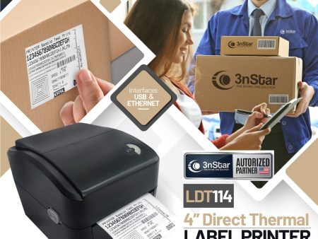 3nStar 4 in Direct Thermal Label Printer (LDT114) with Bartender Label Printing Software USB   LAN Hot on Sale